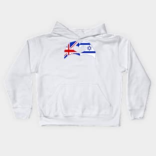 We Heart UK & Israel Patriot Flag Series Kids Hoodie